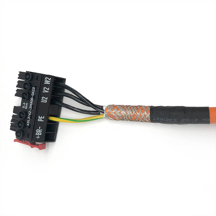 Cebl Pŵer Sz.1 CYFLYMDER-CYSYLLTU Servo Power Cebl 6FX5002-5DN06 Ar gyfer Siemens