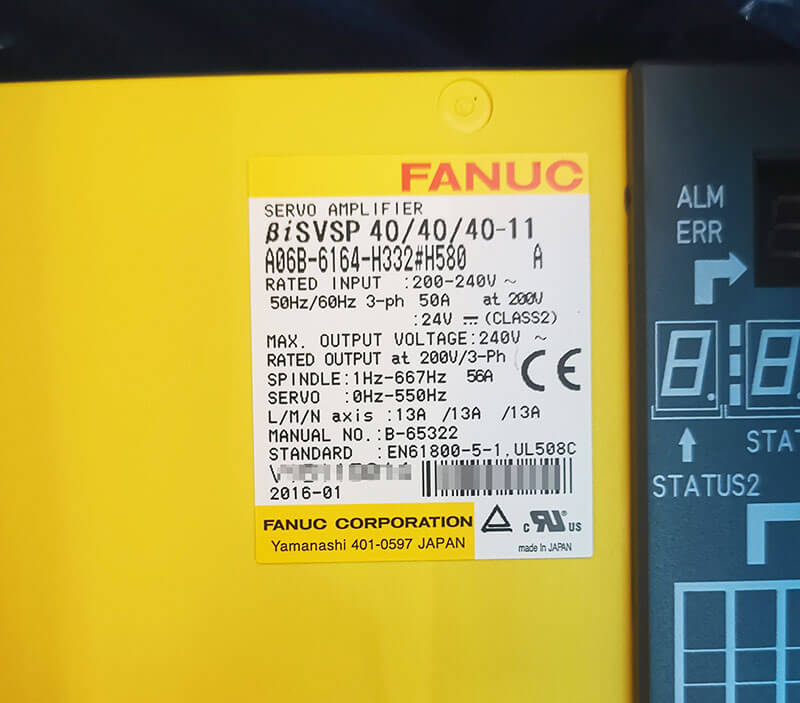 Beta iSVSP 40/40/40-11Fanuc servo pojačalo A06B-6164-H332#H580