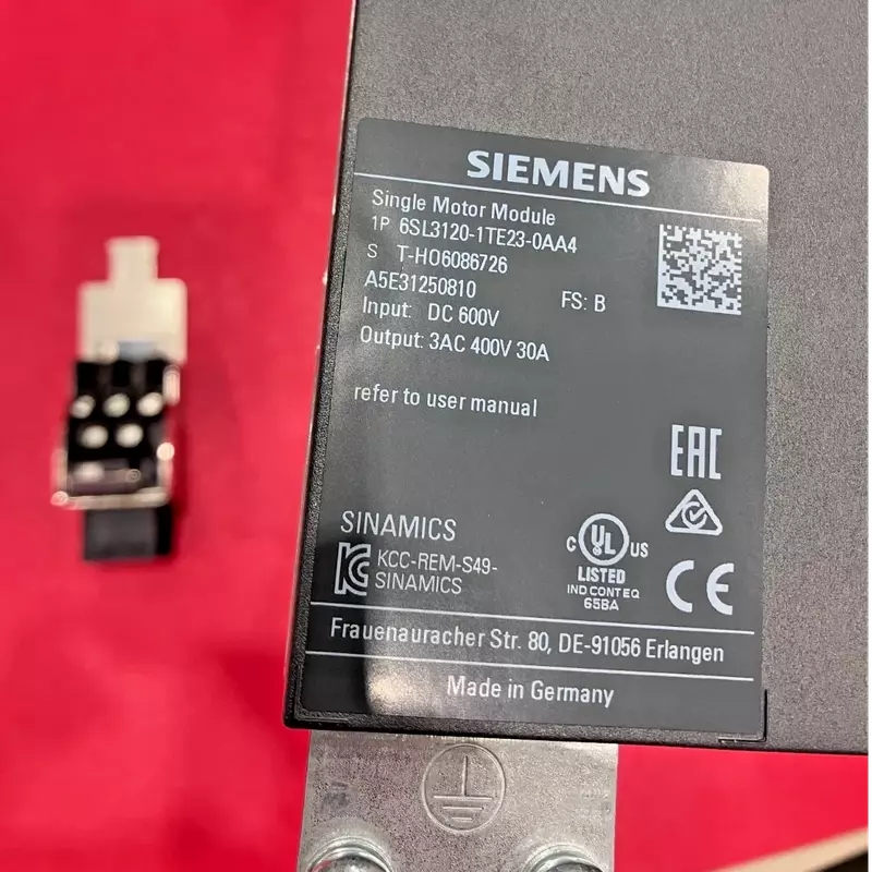 سیمنز 6SL3120-1TE23-0AA4 SINAMICS S120 سنگل موٹر ماڈیول